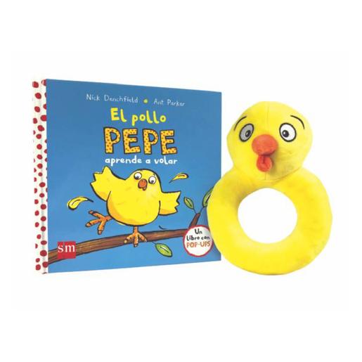 Pack sonajero y libro: El pollo Pepe aprende a volar