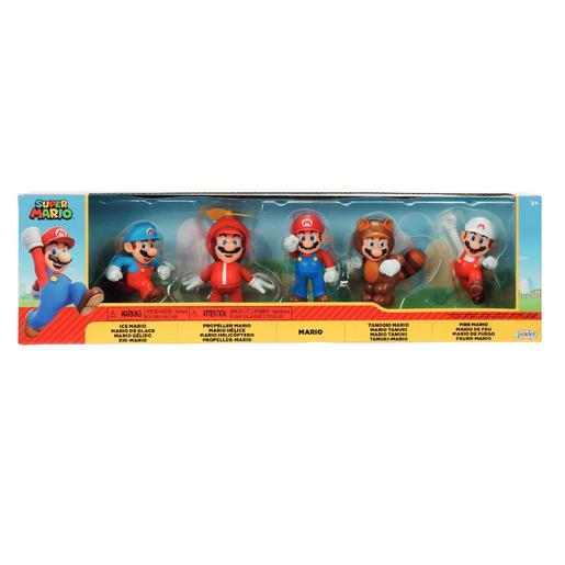Super Mario - Pack 5 figuras de Mario