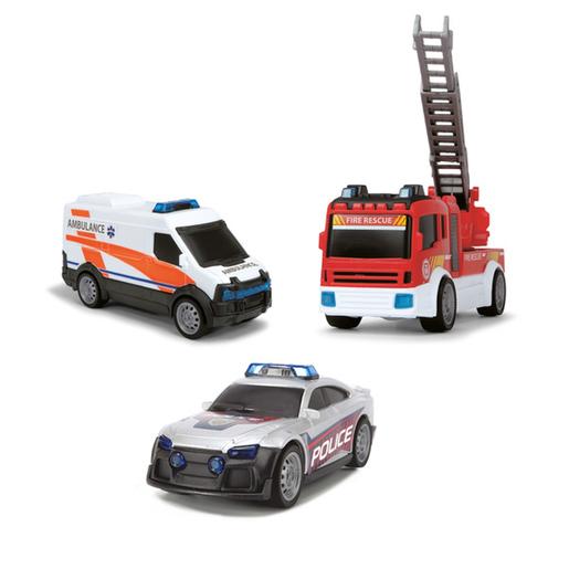 Caja de 3 vehículos de rescate ㅤ