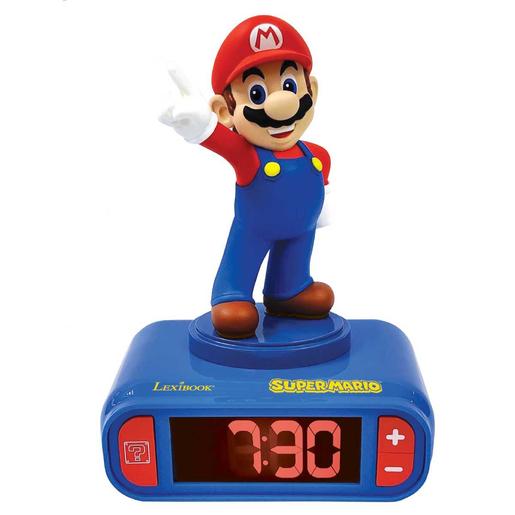 Super Mario - Reloj despertador y luz de noche