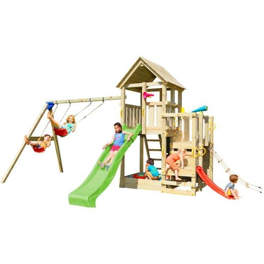 Parque juegos infantil de madera Penthouse XL con columpio doble