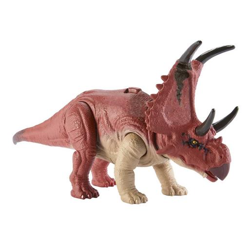 Mattel - Jurassic World - Dinosaurio Wild Roar Diabloceratops con sonidos, Jurassic World ㅤ