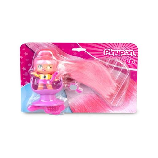 Pinypon - Super melena rosa - Muñeca con pelo largo