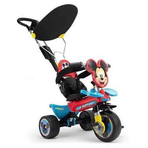 Injusa - Mickey Mouse - Triciclo Evolutivo Sport con Parasol y Cinturón de Seguridad ㅤ