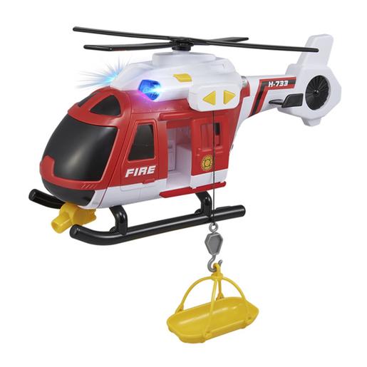Helicóptero bombero 40 cm con sonido y luz ㅤ
