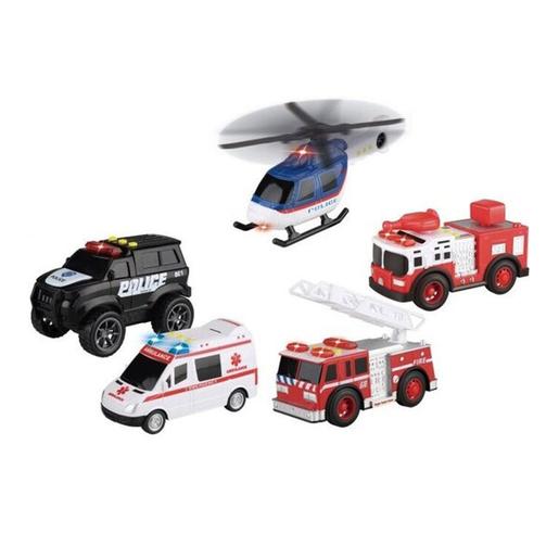Caja de 5 vehículos de rescate ㅤ