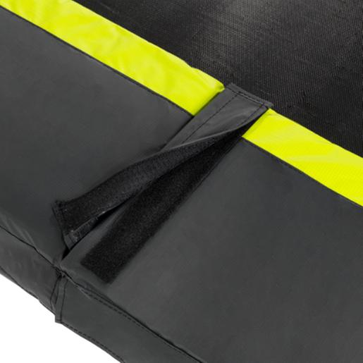 EXIT - Cama elástica rectangular con acolchado negro 244 cm