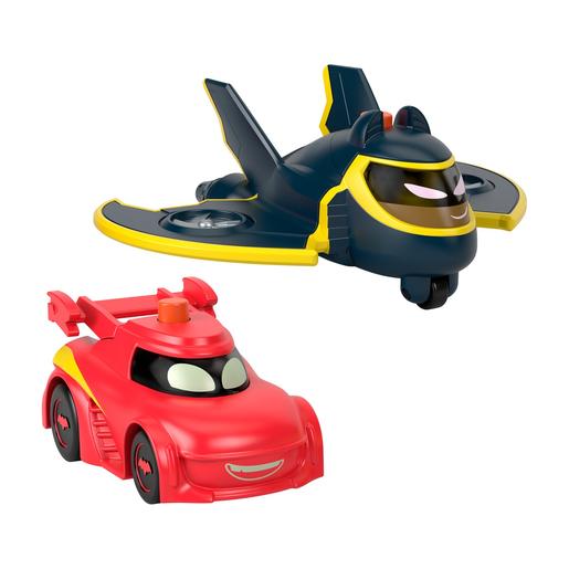 Mattel - Pack coches de juguete con luces serie Batwheels ㅤ