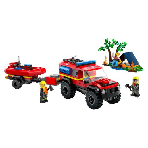 LEGO City - Camión de bomberos 4x4 con barco de rescate - 60412