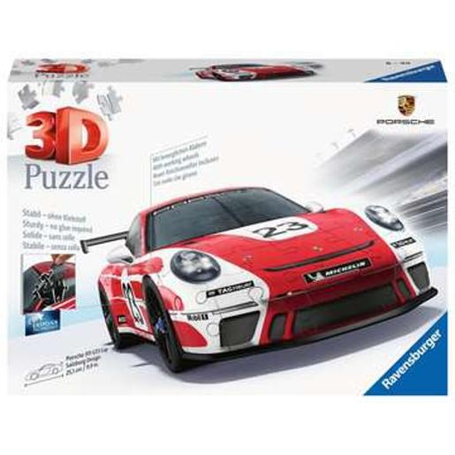 Ravensburger - Puzzle 3D vehículos Porsche 911 GT3 Cup Salzburg, 108 piezas ㅤ