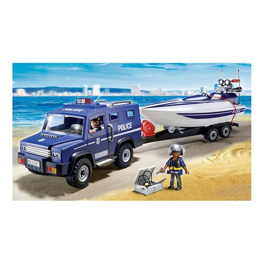 Playmobil - Coche de Policia con Lancha - 5187