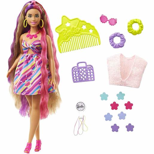Y así Picotear Actualizar Barbie - Muñeca Totally Hair - Vestido y accesorios flores | Fashionistas |  Toys"R"Us España