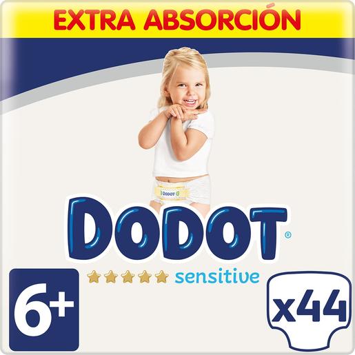 Dodot - Pañales Sensitive Extra T6+ (14+kg) 44 Unidades, Recien Nacido