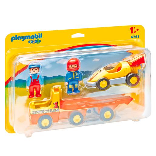 Playmobil 1.2.3 - Coche de Carreras con Camión - 6761