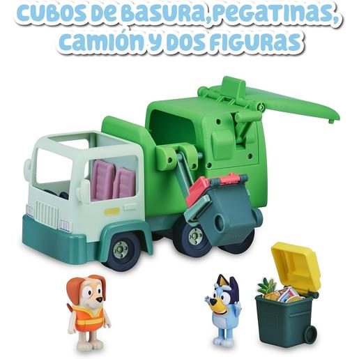 Famosa - Bluey - Camión de juguete educativo sobre reciclaje con figura de  perrito y accesorios ㅤ, Famosa