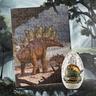 National Geographic - Puzzle reversible de dinosaurios con huevo Stegosaurus ㅤ