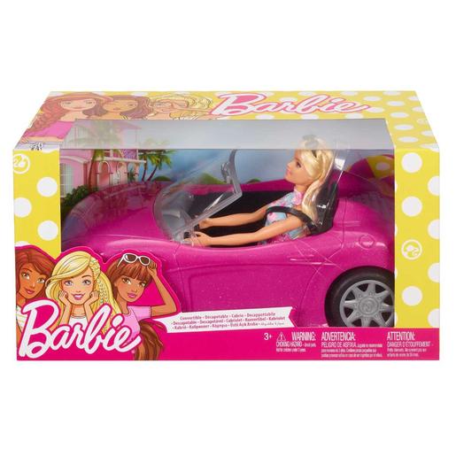Barbie - Muñeca Barbie y su coche descapotable