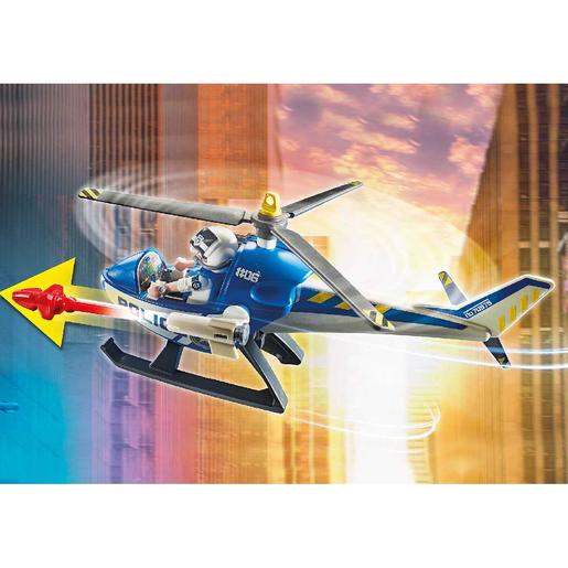 Playmobil - Helicóptero de policía: persecución del vehículo huido - 70575
