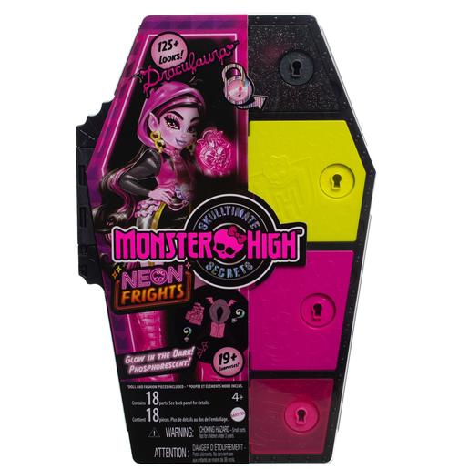 Mattel - Monster High - Boneca Draculaura Neon Frights com acessórios luminosos ㅤ