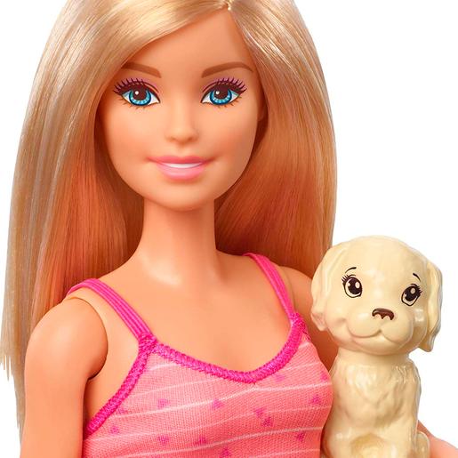 Barbie - Muñeca Rubia y sus Cachorros