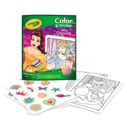Crayola - Princesas Disney - Libro para colorear y pegatinas