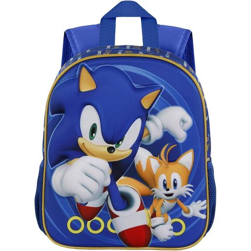 Sega - Sonic the Hedgehog - Mochila preescolar 3D Azul ㅤ