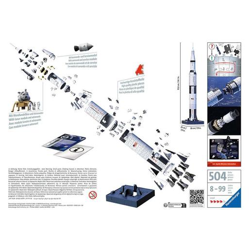 Ravensburger - Puzzle 3D Apollo Saturn V Rocket, 440 piezas ㅤ