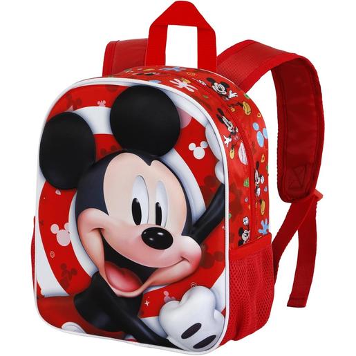 Mickey Mouse - Mochila Preescolar 3D Compacta Roja ㅤ