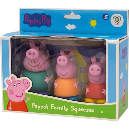 Peppa Pig - Set 3 figuras de baño juguetes de agua - incluye mama, papa y peppa