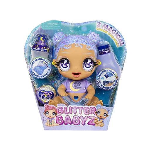 Glitter Babyz Doll Series 2 - Selena Stargazer, muñeca ojos luna con accesorios