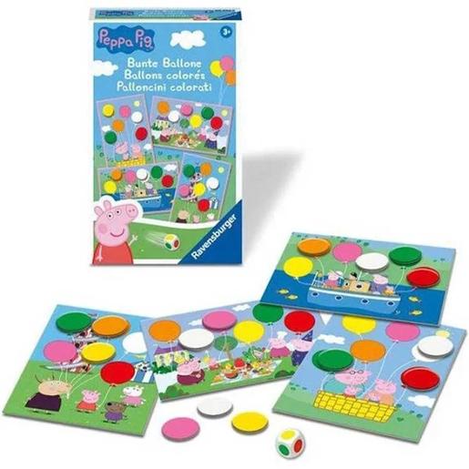 Ravensburger - Peppa Pig - Juego de globos de colores y mesa con personajes de Peppa Pig ㅤ