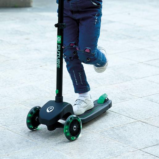 Patinete Future Scooter luces LED Verde