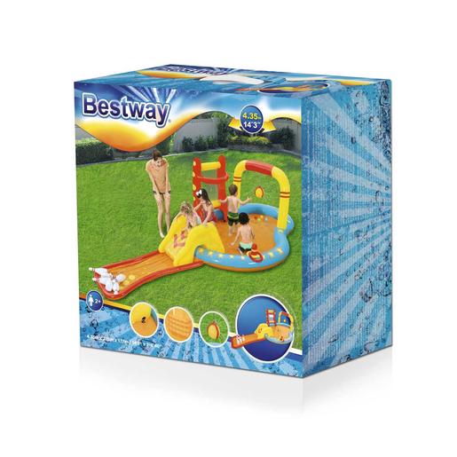 BestWay - Piscina infantil hinchable con tobogán y juegos 435x213x117 cm ㅤ