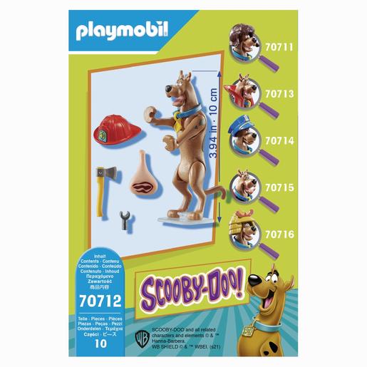 Playmobil - SCOOBY-DOO! Figura Coleccionable Bombero  70712