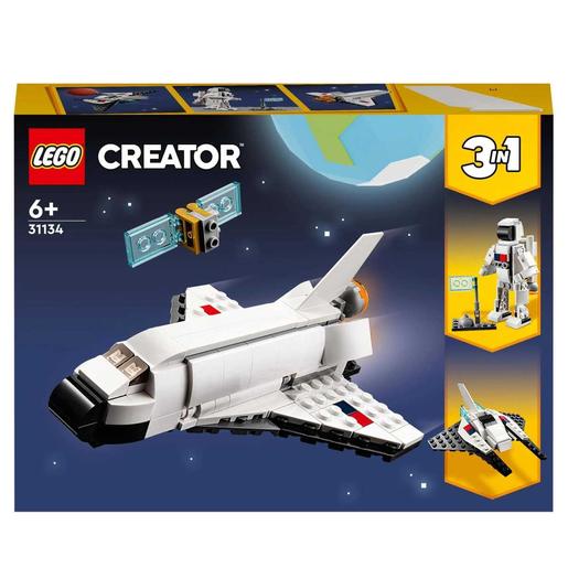 LEGO - Lanzadera espacial y astronauta 3 en 1, juguete de construcción  31134