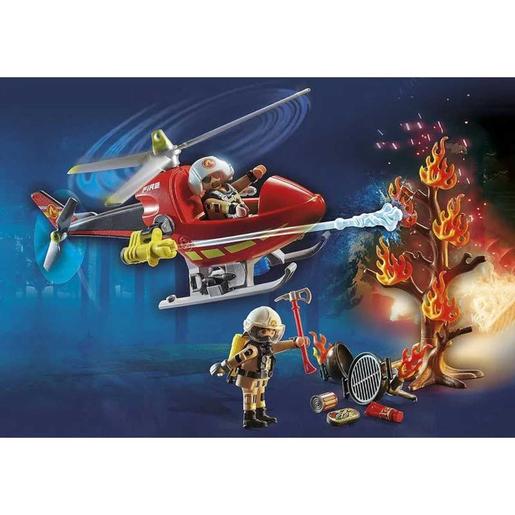 Playmobil - Helicóptero de Bomberos City Action ㅤ