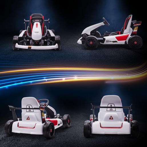 Homcom - Go Kart eléctrico blanco