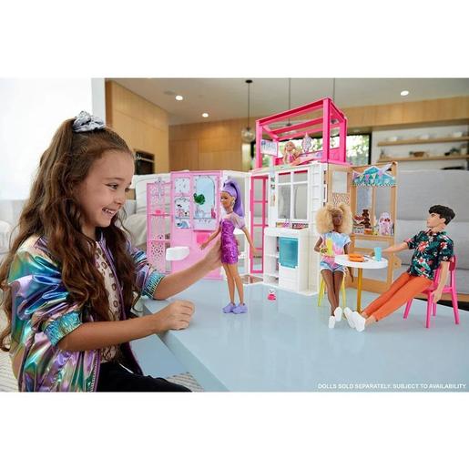 Barbie - Casa de muñecas de 2 pisos con accesorios de juguete ㅤ