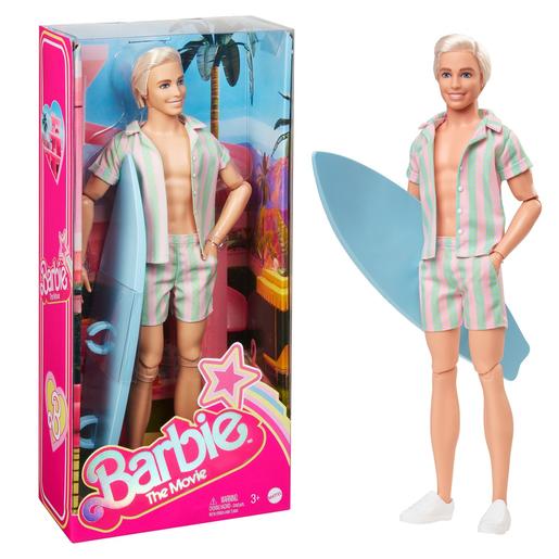 Barbie - Muñeco Ken Signature con chaleco a rayas y tabla de surf ㅤ