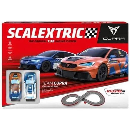 Scalextric - Circuito analógico eléctrico vs fuel con dos coches y 4.5 metros de pista ㅤ