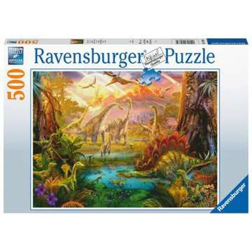 Ravensburger - Puzzle de la Tierra de los Dinosaurios 500 piezas ㅤ