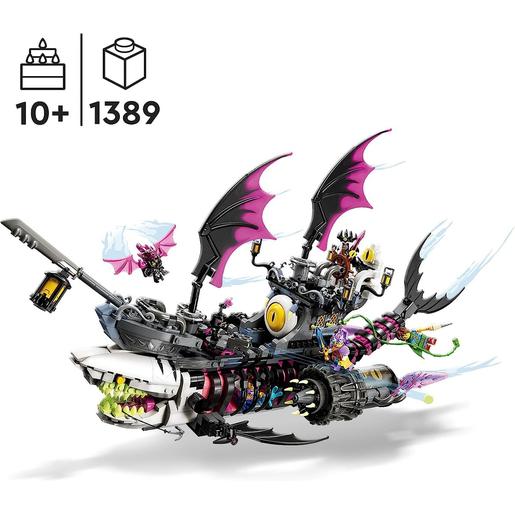 LEGO - Barco-tiburón de pesadillas, juguete de dos formas con minifiguras 71469