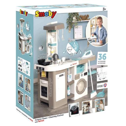 Smoby - Cocina Cleaning 2 en 1 - Mini Tefal