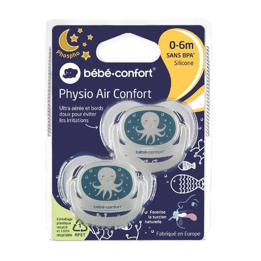 Bébé Confort - Pack 2 chupetes silicona physio fluorescente 0-6 meses