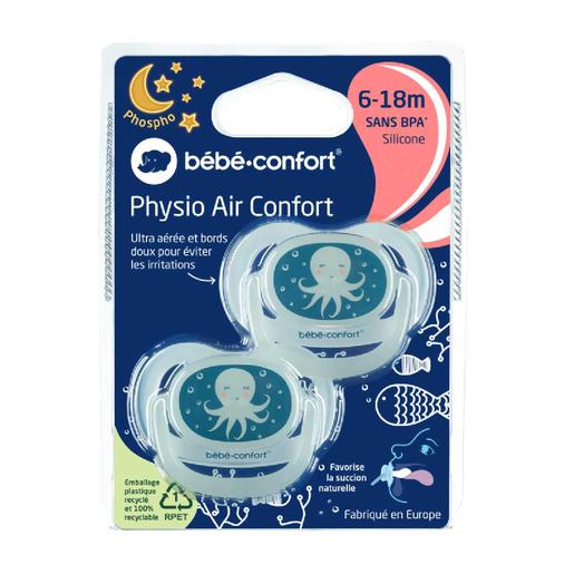 Bébé Confort - Pack 2 chupetes silicona physio fluorescente 6-18 meses