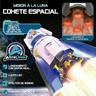 Cohete espacial construye y juega con luces y sonido, vehículo lunar y detector de metales real