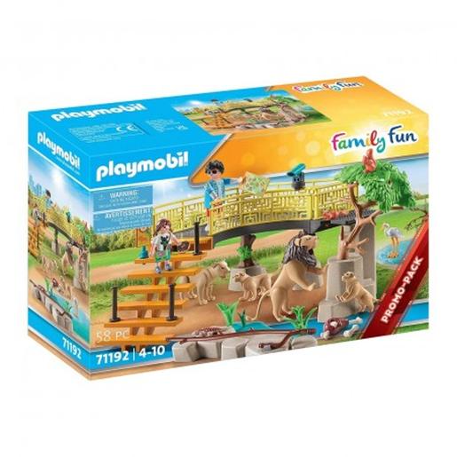 Playmobil - Leones con recinto exterior de juguete