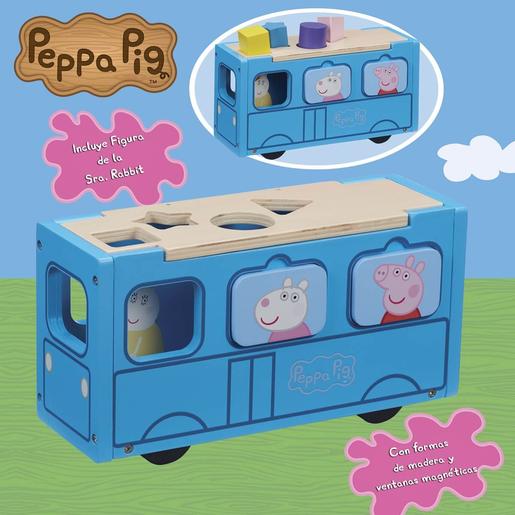 Peppa Pig - Bus de madera con figura