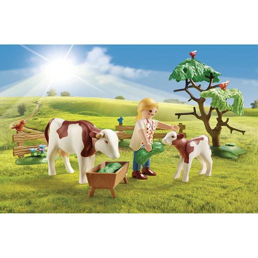 Playmobil - Granja con cría de animales pequeños 70887