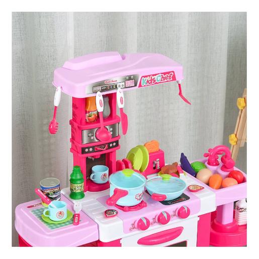 Homcom - Cocina de juguete con accesorios - Kids Chef